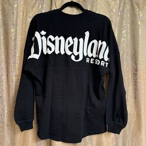 Disney Black White Long Sleeve Pullover Unisex Spirit Jersey Oversized XS